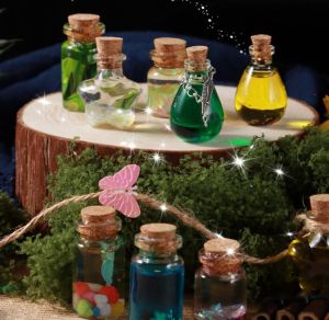 小小魔法师手工diy药水晶瓶材料包礼盒男女孩生日礼物益智玩具Little magician handmade diy medicine crystal bottle material package gift box for boys and girls birthday gift educational toys