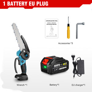8 Inch Chain Saw Brushless Electric Saw Cordless Handheld Pruning Saw Woodworking Cutting Tool For Makita 18V Battery
