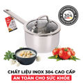 Quánh inox 3 lớp liền khối Kalpen Emer EM16 size 16cm, bảo hành 30 năm chuẩn Đức. 