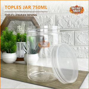TOPLES JAR 750ML - Toples Tabung / Toples Lebaran Nastar Kue Kering Bumbu Dapur Plastik