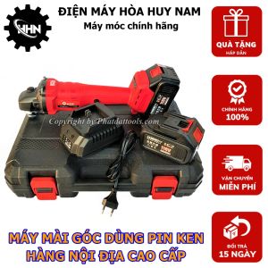 Máy Mài Góc Dùng Pin Ken - Động Cơ Từ không Chổi Than - 2 Pin Sạc 10 Cell 4.0Ah - HÀNG CHÍNH HÃNG - BẢO HÀNH TOÀN QUỐC