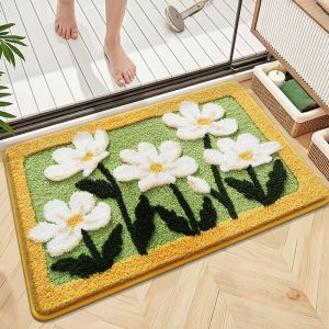Họa tiết hoa Thảm đổ xô Thảm lót sàn phong cách tươi mới phòng ngủ Thảm phòng khách sofa Thảm trải nền trang trí nội thất Thảm phòng tắm máy có thể giặt sàn phòng tắm Thảm lót sàn cực mềm thấm chống trượt Thảm nhà tắm