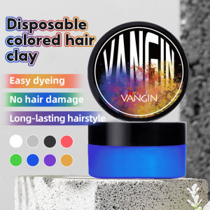 Mens Cool Color Hair Clay Colorful Styling Wax Black Brown Cool Color Hair Clay Disposable Cool Color Stained Mud