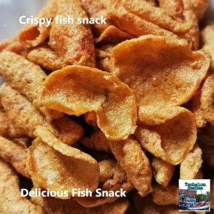 Crispy Fish Snack 430g - ขนมปลา หลา ขนมขบเคี้ยว พื้นที่ ขนมกินเล่น