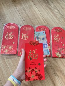 Combo 12 bao lì xì tết 3D ép nhũ kim cao cấp chữ Phúc Thư Pháp 2023 - có sẵn tại HCM