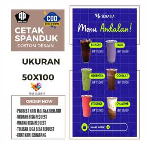 Cetak Spanduk Banner MENU ANDALAIN Costom Desain