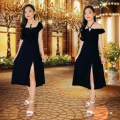 Celinee 2way Maxi Dress For Kids Girl 7-12 Years Old Petite 4'11 Height Model With High Slit Maxi Dress Celinee  Slit Maxi Dress With Slit For The Kids Clothing Dresses Casual Outfir Dresses For Girl Kids. 