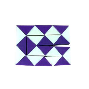 STILLMUSE Folding Magic Snake Cube Transformable Cube Detachable Magic Snake Ruler Puzzle 3D Puzzle Multi-color 24 Speed Magic Snake Ruler Kids/Children/Toddler