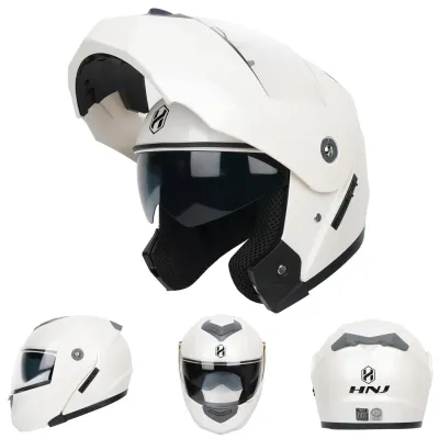 HNJ YM-920 modular dual visor helmet For Motorcycle Open Face for motorcycle women classic couple retro men Helmets