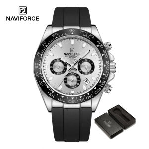 NAVIFORCE Watch Men Women Casual Waterpoof Watches Sports Chronograph Original 2024 Date Luminous Display Silicone Strap Fashion Outdoors