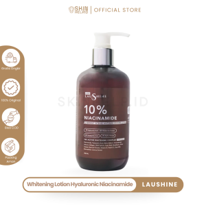 LAUSHINE - LOTION PUMP Overnight Whitening Lotion Hyaluronic Niacinamide (Original Produk 100%)