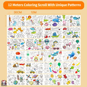 [SG Seller]Long Reusable Ocean Theme Coloring Roll Kids Giant Drawing Scroll Children Painting Activity Sheet