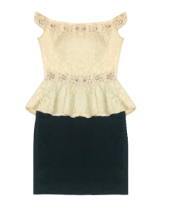 Đầm ôm Andy peplum hở vai 118