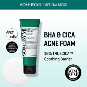 SOME BY MI AHA BHA PHA 30 Days Miracle Acne Clear Foam 100ml | Daily Acne Cleanser with Tea Tree | Pore Care & Sebum Control for Acne-Prone Skin
