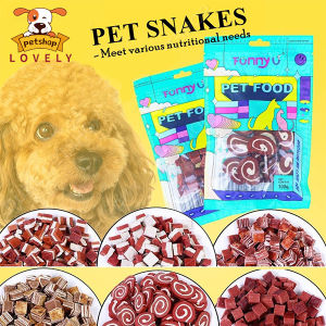 100g Pet Snack Dog Treats: Chicken Cheese Cube & Beef Stick Snack