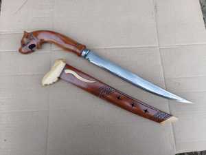 Terngengkeng Pisau Gagang Macan Bilah 40cm Dan 30cm