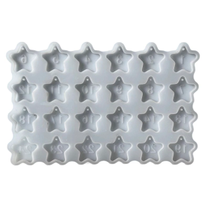 Silicone Star Mold For DIY Number Hanging Christmas craft And Resin Art Projects With Number Pendant