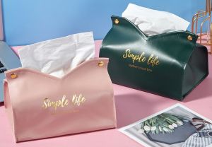 TISSUE BOX COVER TISSUE HOLDERS FOR BATHROOMS BOX DISPENSER TISSUE BOX HOLDER FOR BATHROOM VANITY DESK OR BEDSIDE TABLE