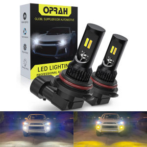 ✅Oprah 2 หลอด Dual สี H11 H7 9006 HB4 9005 HB3คุณภาพสูง ไฟตัดหมอก LED 1860 LED Auto ไฟตัดหมอกรถยนต์ไฟตัดหมอกหลอดไฟ Foglamps สีเหลืองสีขาว