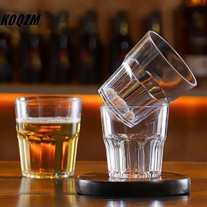 KOQZM Acrylic Whiskey Cups Unbreakable Transparent Beer Cup Plastic Coffee Milk Breakfast Cup Spirit Glass Drinkware Juice Tea Cup