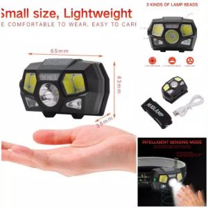 Headlamp Stronglight Induction Senter Kepala Rechargeable USB Motion Sensor X