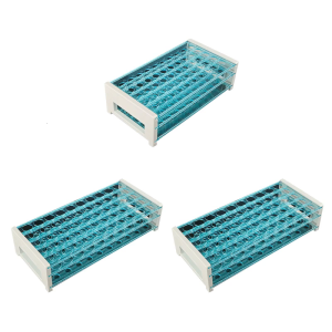 ที่ใส่หลอดห้องปฏิบัติการโรงเรียนพลาสติก3ชั้นชั้นวางหลอดทดลองถอดได้สำหรับจัดเก็บในห้องปฏิบัติการฐานกันลื่น