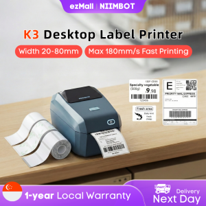 NIIMBOT K3 3-Inch Desktop Label Printer with High-Speed Bluetooth and USB for Small Business Office