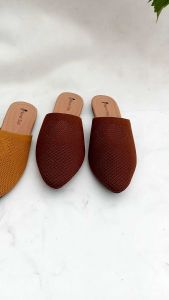 Sandal Wanita Rajut Import Terlaris Flat Sole Karet