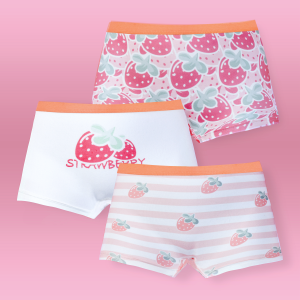 Cacti Keno 3pcs Baby Panties Girls Cotton Childrens Underwear High Quality Printed Shorts Boyleg Boxer For Kids 1-15yrs