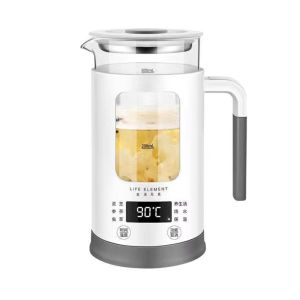 LIFE ELEMENT Office Visible Health Kettle hot water bottle Household Electric Kettle Multifunctional High Temperature Resistant Glass health pot tea pot Thermostatic Large Capacity