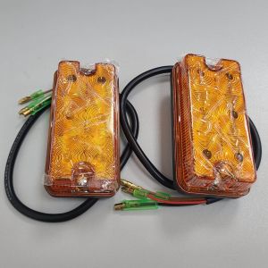 2 cái/gói hình chữ nhật DC12-80V 12V 24V 36V 48V 60V 72V 80V LED tín hiệu báo rẽ đèn tín hiệu đèn Đèn Rẽ 3ba-56-71421 56690-13130-71 KOMATSU TOYOTA xe nâng phụ kiện