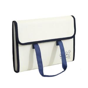 A4 Document Organizers Canvas Torage Bag with Labels File Folder Paper Storage Bag Organ Folder for Student Teacher