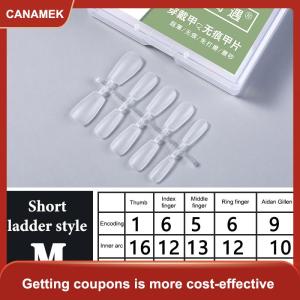 【CANAMEK】 100 cái hộp Móng Tay Giả Không Đánh Bóng Không Có Dấu Vết Mỏng Demal Báo Chí Trên Móng Tay Lời Khuyên Cho Mở Rộng Nhà DIY
