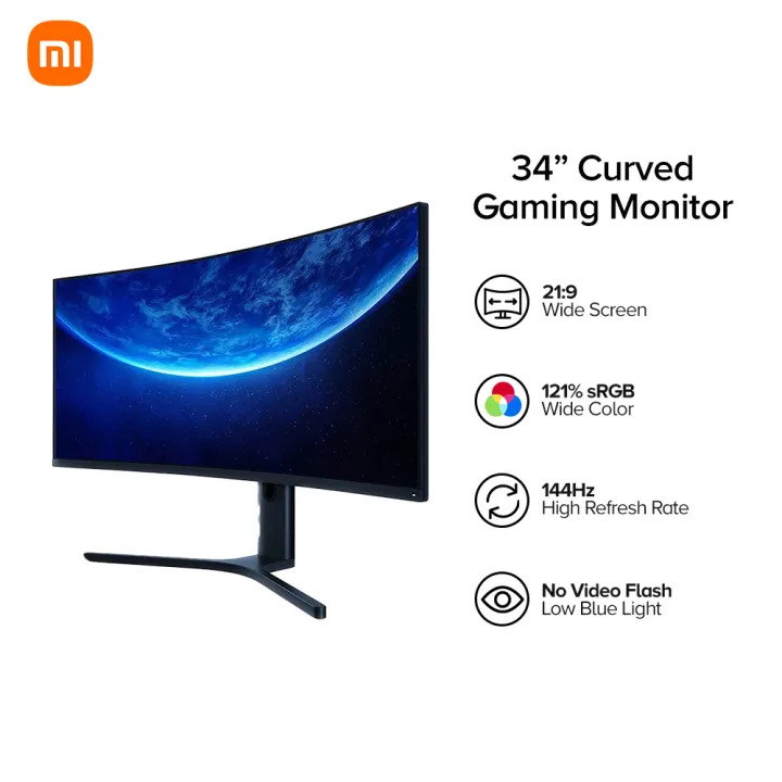 Xiaomi 34 Inch Curved Gaming Monitor 21:9 Screen 3440x1440 WQHD