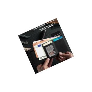 Men Wallet Tri-fold Magnetic Retro Microfiber Crazy Horse Leather rfid Anti-theft Simple Ultra-thin Card Holder【Fast Shipping】