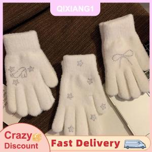 【SHZTGM】 Cute Plush Gloves For Women Winter Thickened Warm Coldproof Outdoor Cycling Gloves Perfect Gift For Her