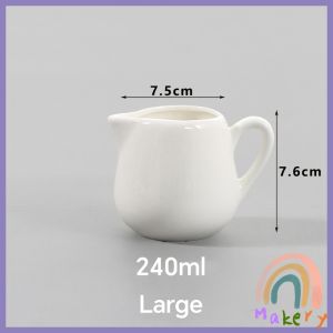Makery Kitchen Ceramic Mini Coffee Milk Kettle Milk Jug Small Milk Cup 50ml 100ml 240ml Sauce Bowl 1Pc