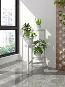 Kệ để hoa vân gỗ 4 chậu Kiểu dáng đơn giản thời trang và linh hoạt Hàng kho có sẵn ống kim loại độ cứng cao Phong cách tối giản Bắc Âu linh hoạt cho nhiều cảnh khác nhau