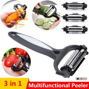 Multifunctional 3 in 1 Rotary Vegetable Fruit Potato Carrot Peeler Grater Cutter 360 Degree Rotary Kitchen Tool Slicer Gadget