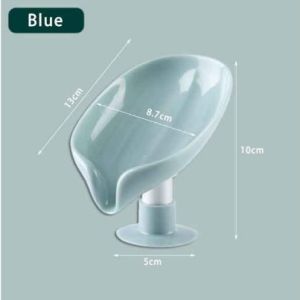 [SYS]Soap Box Sink Soap Drain Holder Tray Plastic Creative Sponge Cleaning Brush Drying Case Bathroom Leaf Shape Rack