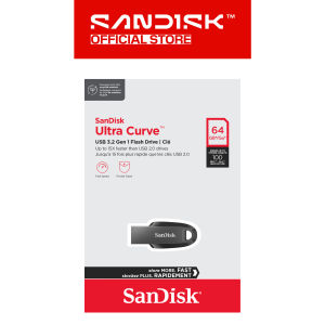 SanDisk® Ultra Curve™ USB 3.2 Flash Drive (32GB/ 64GB/ 128GB/ 256GB/ 512GB)