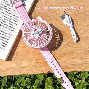 USB MINI FAN KIPAS ANGIN MINI PORTABEL MODEL JAM TANGAN CINNAMOROLL KUROMI MELODY POMPOMPURIN LOTSO HELLO KITTY MSS