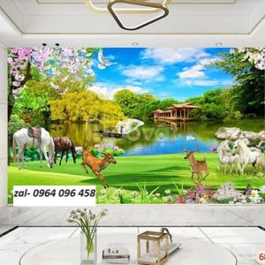 Tranh gạch men 3d ốp tường phong cảnh phong thủy - MXVC3