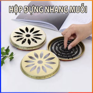 Hộp đựng hương muỗi đựng nhang muỗi bằng thép có nắp đậy