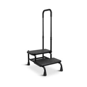 2 Step Stool with Handle For Elderly Adults Handicap And Kids For Kitchen Bathroom High Beds