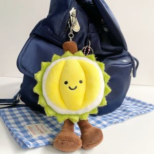 MOIRA ฟูฟ่อง ตุ๊กตาพวงกุญแจผลไม้ดูเรียน ตุ๊กตาผลไม้ คอลเลกชัน จี้ตุ๊กตาขนฟูรูปทุเรียน ของเล่นตุ๊กตาที่นุ่มสบาย นุ่มนวล ของเล่นตุ๊กตาทุเรียนพวงกุญแจ วันเกิดเด็ก คริสต์มาส