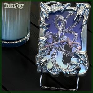 TakeJoy Original Design Electroplate Plasitic Frame Kpop Idol Photocard Holder Creative 3 Inch Photo Card Holder Photo Sleeve