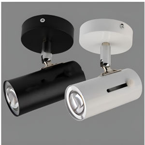 KAP LAMPU TEMPEL / RUMAH LAMPU SOROT / SPOTLITE HITAM/PUTIH FITTING E27 / SPOT LIGHT PLAFON