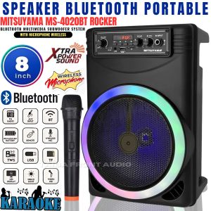 Speaker Portable Rocker Mitsuyama Bonus Mic Wireless -Speaker Bluetooth ful bass [Bluetooth/Karaoke/Remot/USB/TF/FM/AUX-IN/TWS/8 Inch] Salon Aktif / Speker Aktif / Salon Bluetooth / Speaker Aktif / Spiker Aktif / Subwoofer Aktif / Speaker Subwoofer 8"~TFA