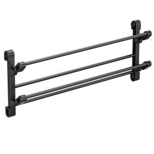ZENGD Drill-Free Hanging Shoe Storage Shelf Double Layer Wall Mounted Bathroom Shoe Rack Durable Portable Folding Slippers Rack Kitchen